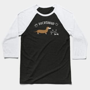 Dachshund Girl Baseball T-Shirt